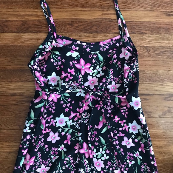 SOLD vintage Y2K babydoll maxi dress floral grunge M tie back - Picture 5 of 5